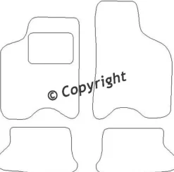 Textilmattor H-line VW Lupo