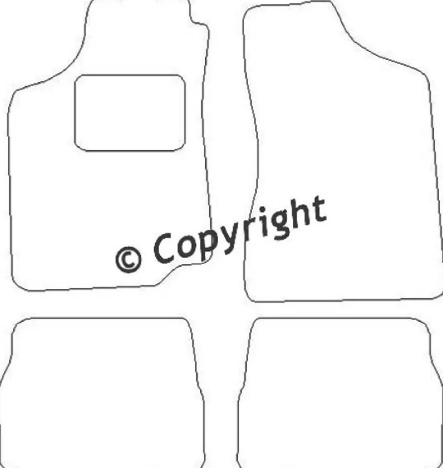 Textilmattor H-line VW Passat 3A