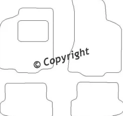 Textilmattor H-line VW Polo III 6N1