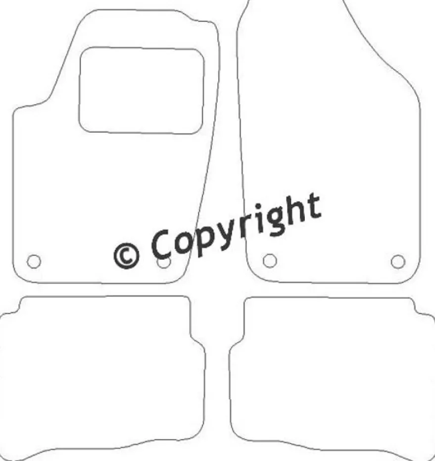 Textilmattor H-line VW Polo IV 9N