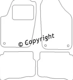 Textilmattor H-line VW Polo IV 9N
