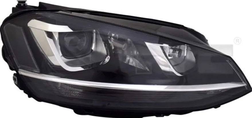 Xenon-strålkastare vänster – VW Golf VII, TYC med svängljus