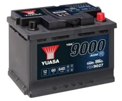 Yuasa AGM YBX9027 12V 60Ah 640A Start Stopp Plus BilBatteri
