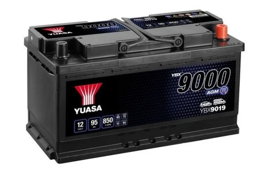 Yuasa AGM YBX9019 12V 95Ah 850A Start Stopp Plus BilBatteri