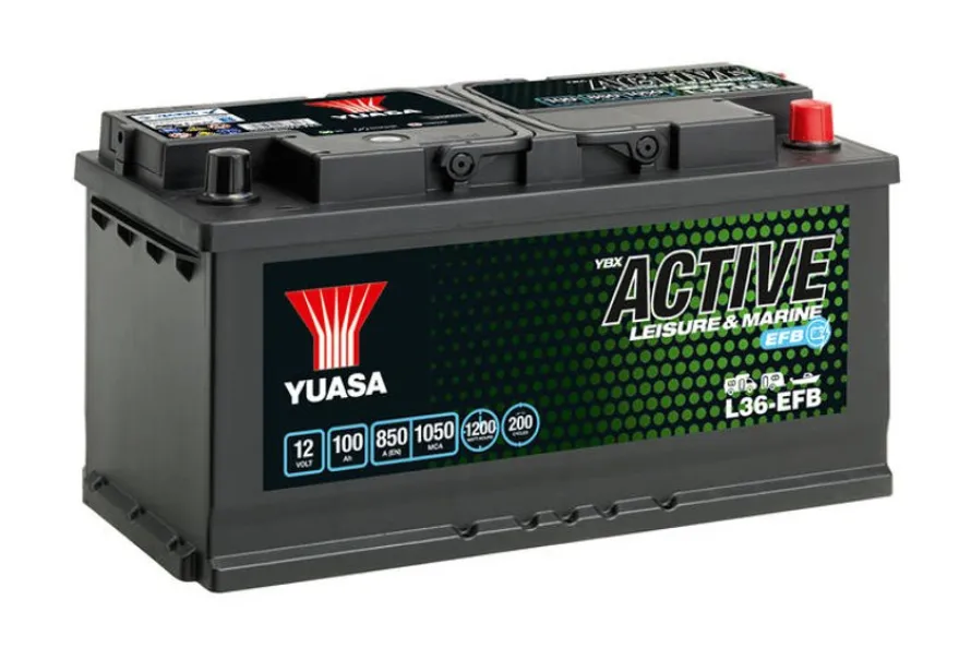 Yuasa Fritidsbatteri L36-EFB 12V, 100Ah, 850A, 1200Wh